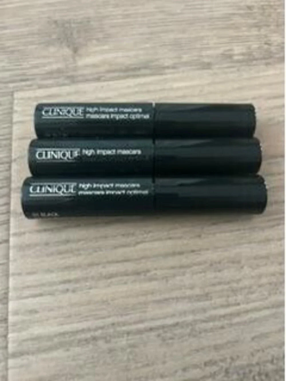Lot of 3 Clinique High Impact Mascara 01 Black Travel Sample Size New